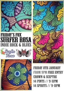Poster for Friday's Fox and Surfer Rosa